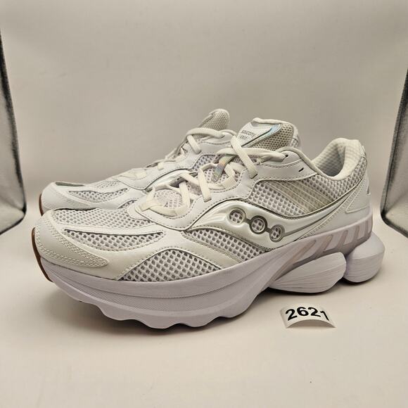 SAUCONY MEN\'S 11 GRID NXT WHITE RUNNING SNKR S70797-4 NWOB